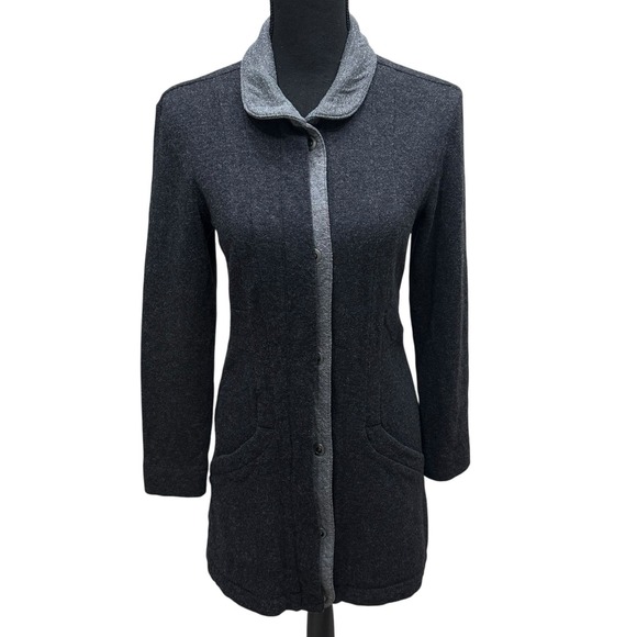Horny Toad Jackets & Blazers - Horny Toad  Monterosa Car Coat‎ Wool Blend Size Small Charcoal Grey Pockets